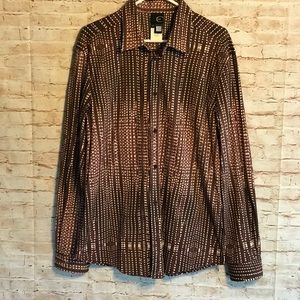 Roberto Cavalli just Cavalli button front shirt made in Italy size 58